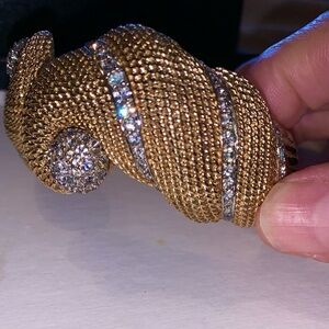 Vintage BOUCHER GOLD PLATED AND RHINESTONE BRACELET
